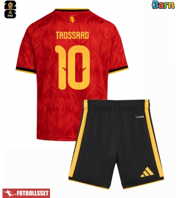 Belgien Leandro Trossard #10 Hemmatröja Barn VM 2026 Kortärmad (+ Korta byxor)